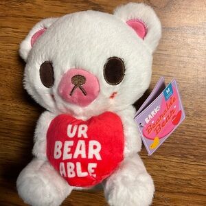 Bark Box Bearable Bear Valentine M Dog Toy Crinkle Squeaker Barkbox